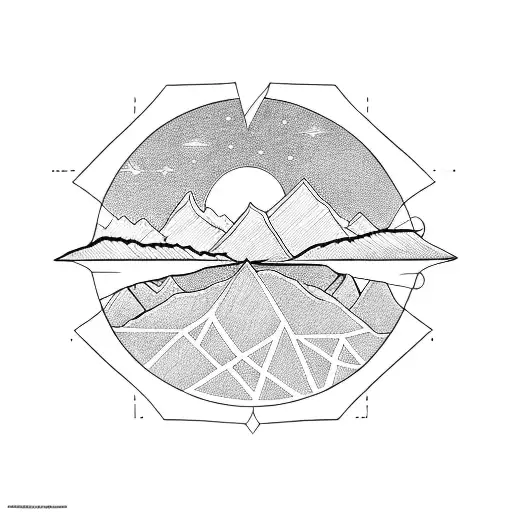 Glacier National park road to the sun tattoo design idea