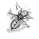 three fireflies tattoo design idea