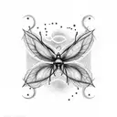 three fireflies tattoo design idea
