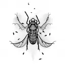three fireflies tattoo design idea