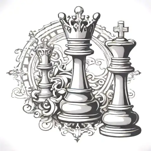 king chess piece  tattoo design idea