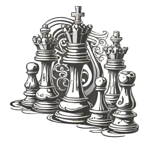 king chess piece  tattoo design idea