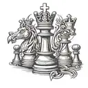 king chess piece  tattoo design idea