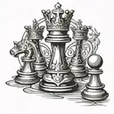 king chess piece  tattoo design idea