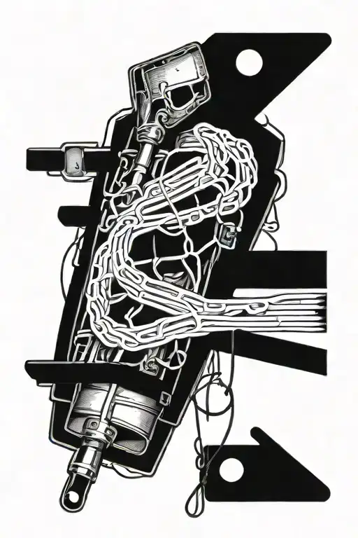 zip tie, coat hanger, duct tape tattoo design idea