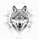 Wolf with "semper paratus" tattoo design idea