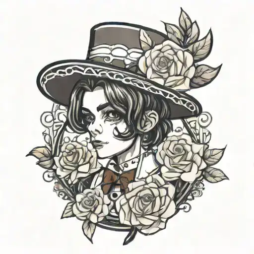 Leon in lolita fashion  tattoo design idea