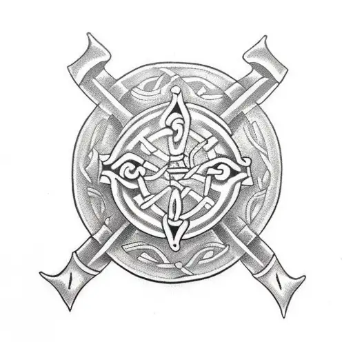 Celtic knife tattoo design idea