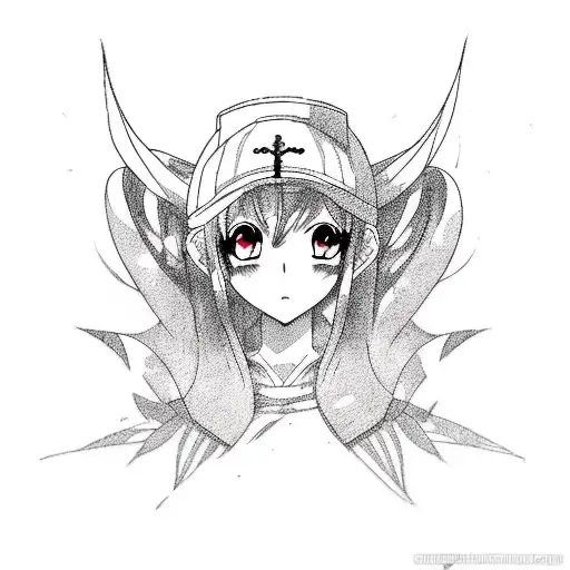 Combine anime characters with nighttime scenery for a dreamy tattoo design tattoo design idea