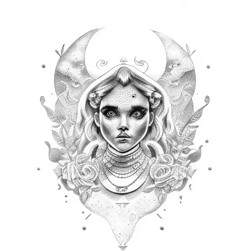 diosa hera tattoo design idea