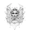 diosa hera tattoo design idea