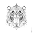 Bear and wolf and tiger and lion  tattoo design idea