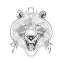 Bear and wolf and tiger and lion  tattoo design idea