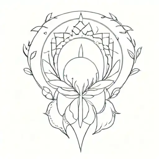 bohemian spiritual growth tattoo design idea
