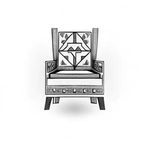 chair tattoo design idea