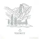 Yosemite National Park tattoo design idea