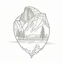 Yosemite National Park tattoo design idea