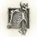 beksinski creature bones tattoo design idea