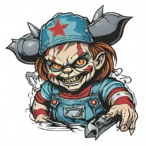 chucky tattoo design idea