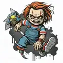 chucky tattoo design idea
