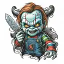 chucky tattoo design idea
