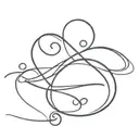 infinity symbol with a small fish, love heart and a wave in it someone. line can be a fishing line with hook tattoo design idea