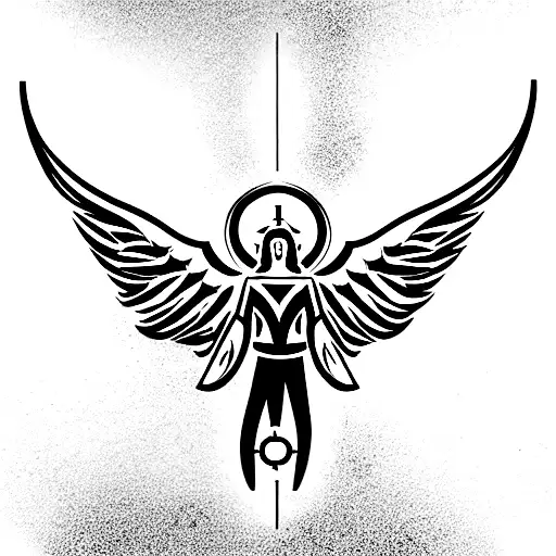 Saint Michael the Archangel tattoo design idea