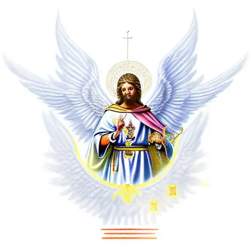 Saint Michael the Archangel tattoo design idea