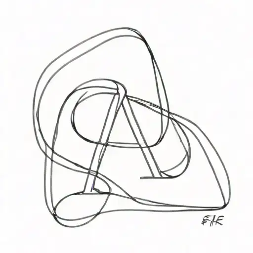 ERIKA with a heart near the letter A tattoo design idea