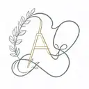 ERIKA with a heart near the letter A tattoo design idea
