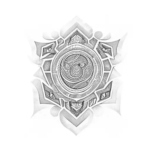 samoan half sleeve using African patterns tattoo design idea