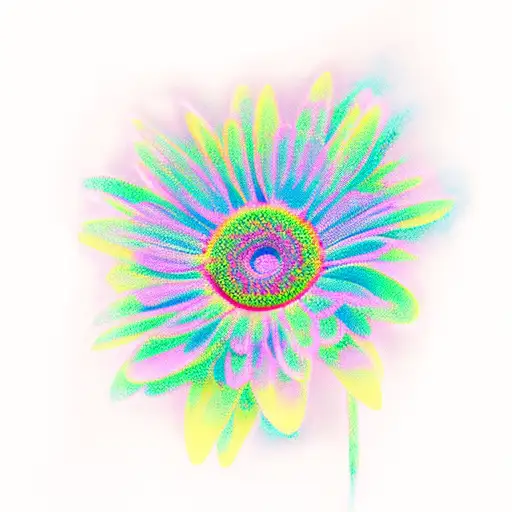 daisy small tattoo colorful tattoo design idea