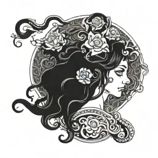 Persephone, lillith, Medusa tattoo design idea
