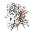 boho gypsy tattoo design idea