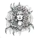 boho gypsy tattoo design idea