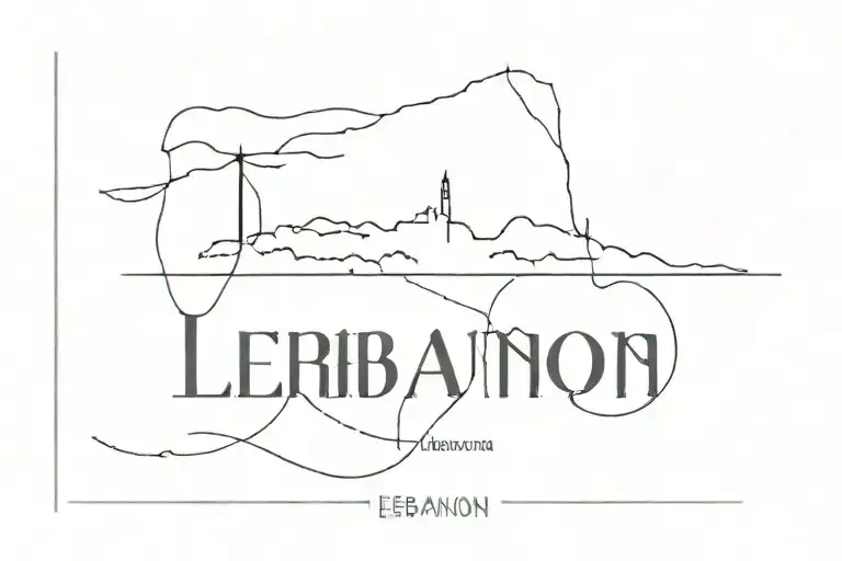 family word with F letter CHANGED BY  lebanon MAP tattoo design idea