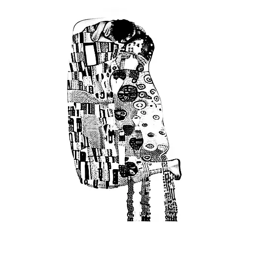 the kiss by gustav klimt tattoo design idea