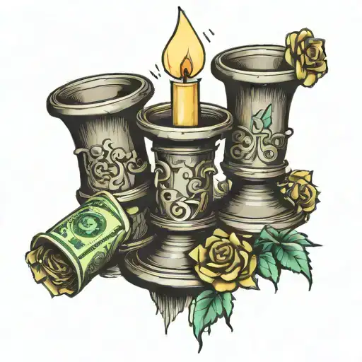 forex trading candlesticks and money tattoo design idea