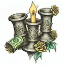 forex trading candlesticks and money tattoo design idea