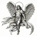 Archangel Raphael tattoo design idea