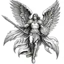 Archangel Raphael tattoo design idea