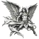 Archangel Raphael tattoo design idea