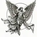 Archangel Raphael tattoo design idea
