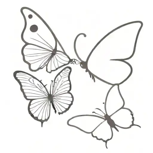 Only 2 butterflies with a semicolon as the body very simple tattoo design idea