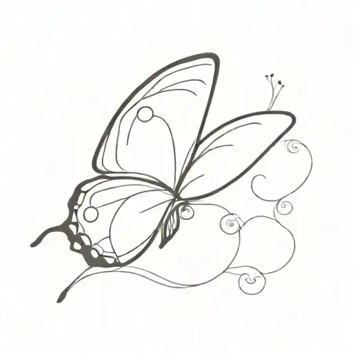 Butterfly with a semicolon as the body  tattoo design idea