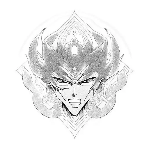 zenitsu from Demon Slayer, using his first form to bounce around a box and breaks out of it tattoo design idea