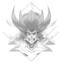 zenitsu from Demon Slayer, using his first form to bounce around a box and breaks out of it tattoo design idea