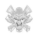 zenitsu from Demon Slayer, using his first form to bounce around a box and breaks out of it tattoo design idea