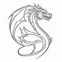 dragon black solid black ink tattoo design idea
