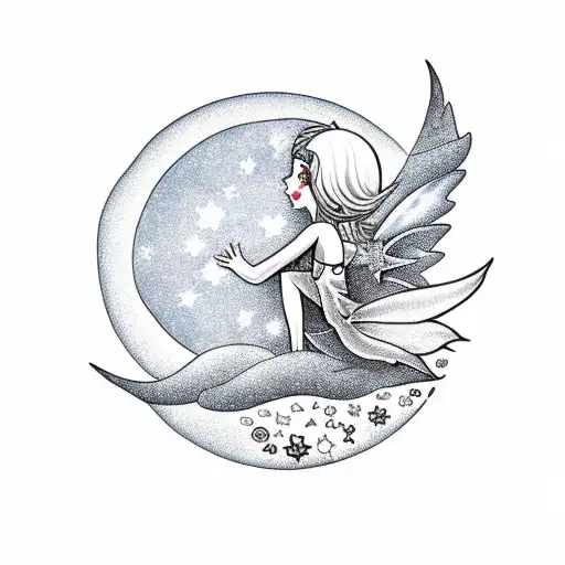 39+ Fairy Tattoos With Moon